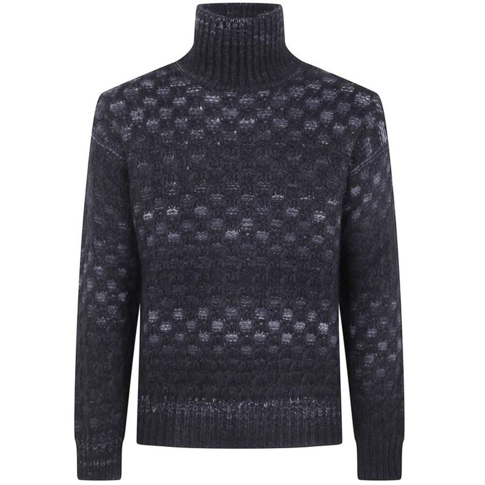 NUUR Men's Textured Knit Turtleneck Sweater Men BLACK Sweaters & Cardigans